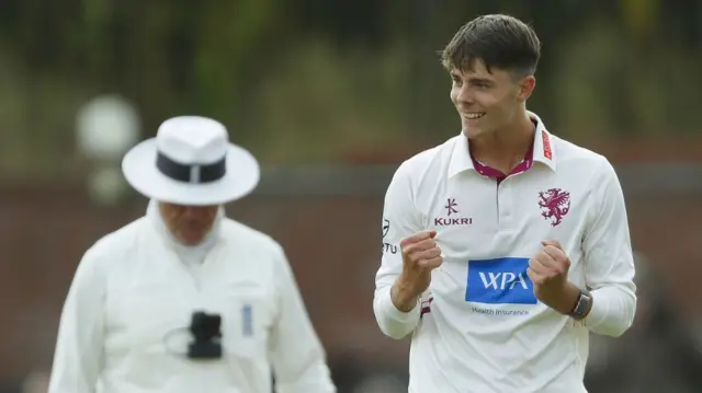 Archie Vaughan is playing only his second first-class match