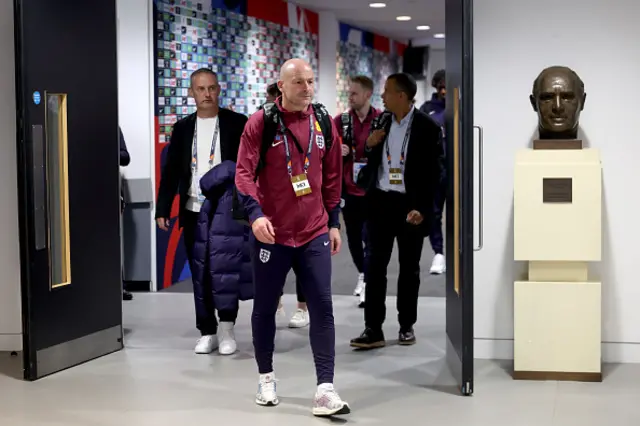 Lee Carsley, Interim Manager of England, arrives at the stadium