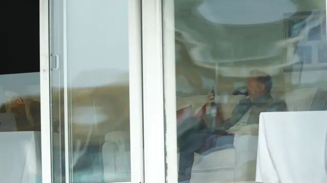 Michael Vaughan is seen during the County Championship Day 2 Match between Somerset CCC and Surrey CCC