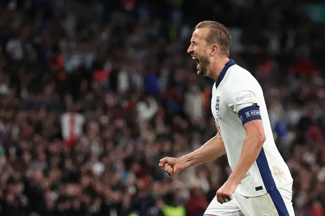 Harry Kane of England celebrates