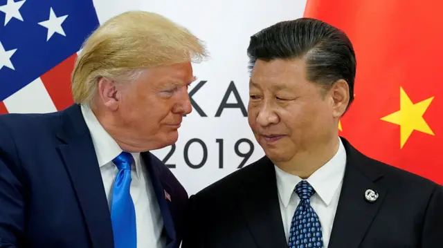 Then-U.S. President Donald Trump meets with China's President Xi Jinping in Osaka, Japan, June 29, 2019