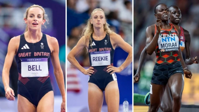 Georgia Bell, Jemma Reekie and Mary Moraa