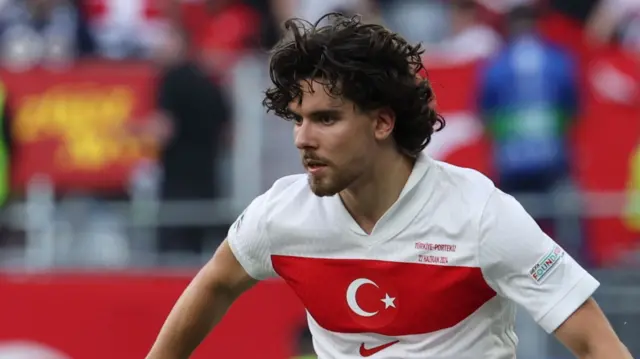 Ferdi Kadioglu playing for Turkey at Euro 2024