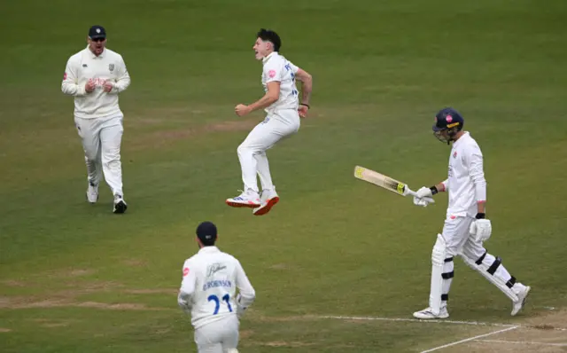 Matt Potts celebrates