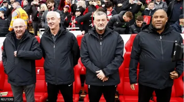 Eriksson was in the Liverpool dugout with a management team of Ian Rush, John Aldridge and John Barnes