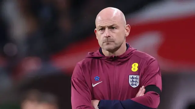 England manager Lee Carsley pictured on the sideline during a game