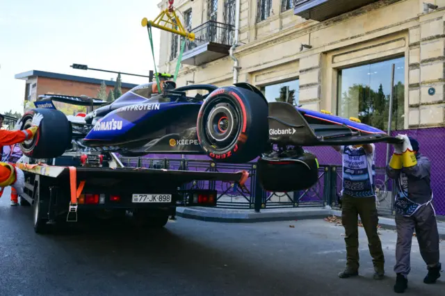 Franco Colapinto's car is recovered