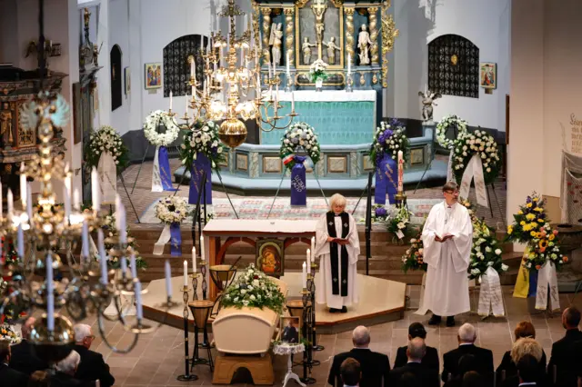 A view of the inside of the church