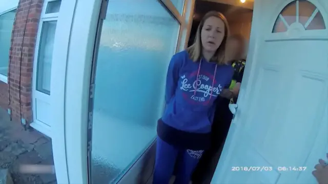 Police footage showing Lucy Letby being arrested