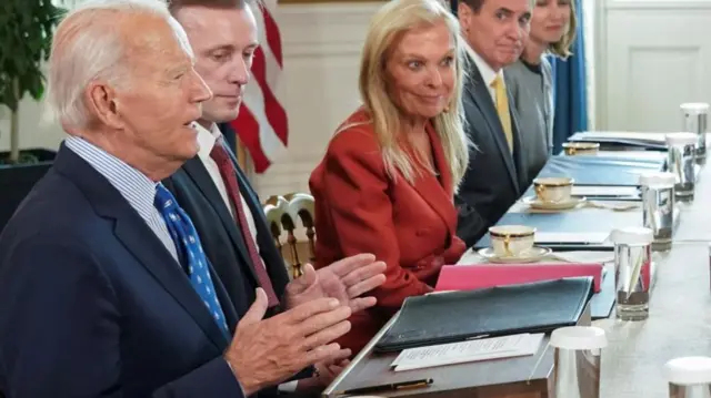 President Biden during talks with Prime Minister Starmer