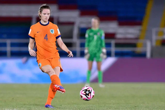 Veerle Buurman playing for Netherlands under-20s