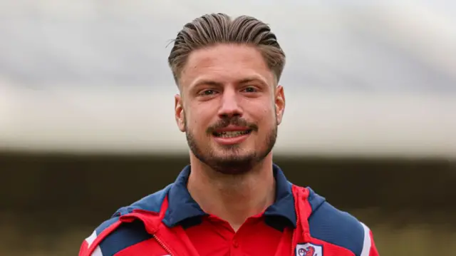 DUNFERMLINE, SCOTLAND - SEPTEMBER 13: Raith's Kevin Dabrowski arrives during a William Hill Championship match between Dunfermline and Raith Rovers at KDM Group East End Park, on September 13, 2024, in Dunfermline, Scotland. (Photo by Mark Scates / SNS Group)