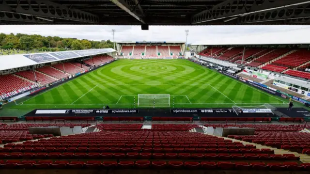 DUNFERMLINE, SCOTLAND - SEPTEMBER 13: A general stadium view during a William Hill Championship match between Dunfermline and Raith Rovers at KDM Group East End Park, on September 13, 2024, in Dunfermline, Scotland. (Photo by Mark Scates / SNS Group)