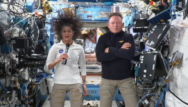 Suni Williams and Butch Wilmore on the USS