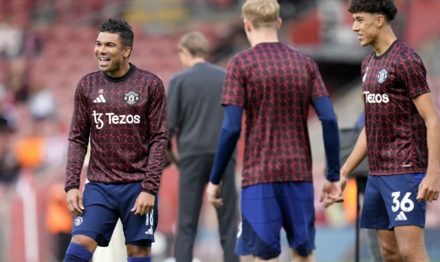 Casemiro ahead of the Premier League match