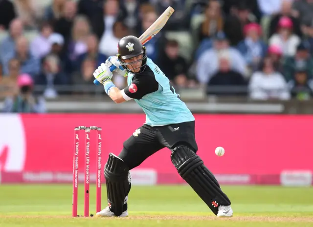 Ollie Pope batting for Surrey