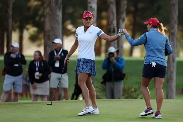 Lexi Thompson and Lauren Coughlin