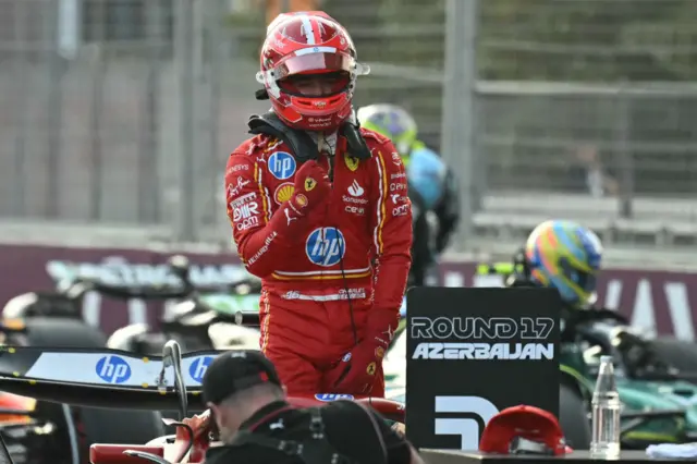 Charles Lerclerc at Baku.