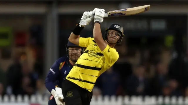 Ben Charlesworth batting for Gloucestershire