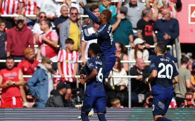 Marcus Rashford celebrates