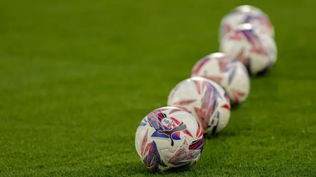 Championship match balls on the grass