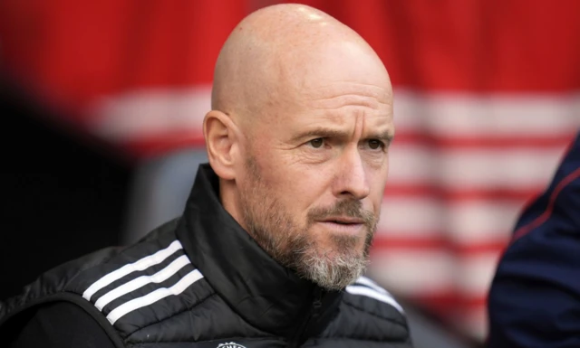 Erik ten Hag looks on