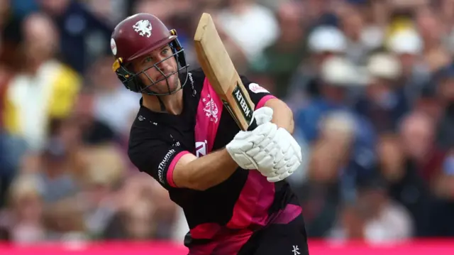 Sean Dickson batting for Somerset