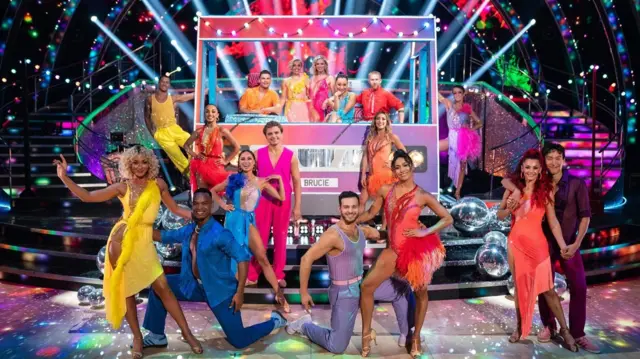 Strictly Come Dancing's dancers pose on stage