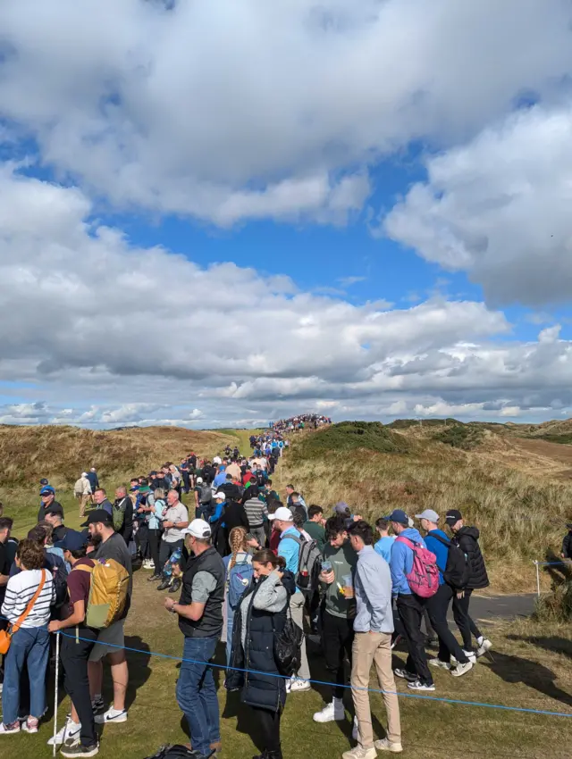 Fans following Rory McIlroy at The Irish Open