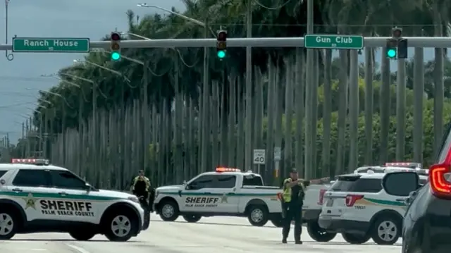 Police near Trump's golf course