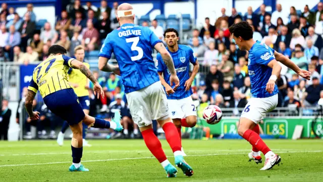 Alex Mowatt of West Bromwich Albion scores a goal