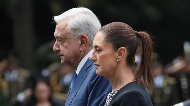 Mexico's President Andres Manuel Lopez Obrador and Mexico's President-elect Claudia Sheinbaum