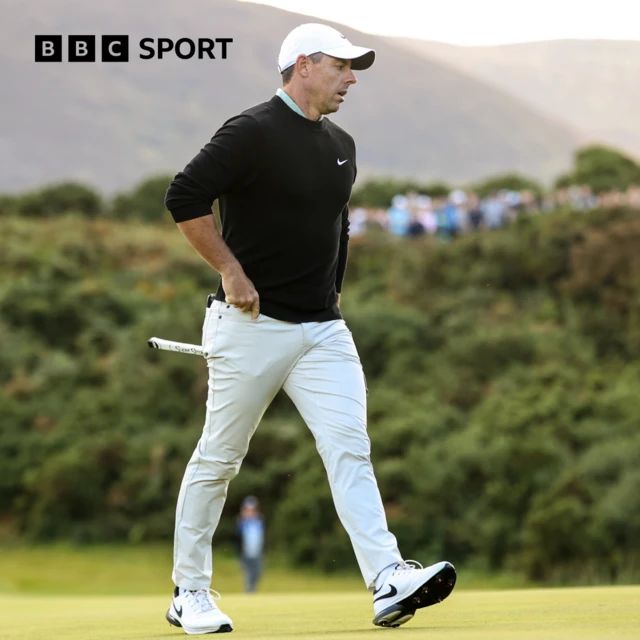 Rory McIlroy in action at Royal County Down