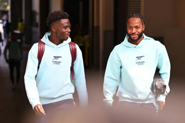 Bukayo Saka and Raheem Sterling