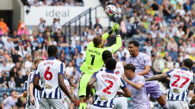 West Brom defend against Swansea