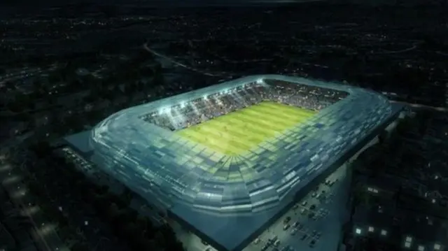 An artist's digital impression of Casement Park