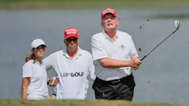 Trump seen golfing in October 2022