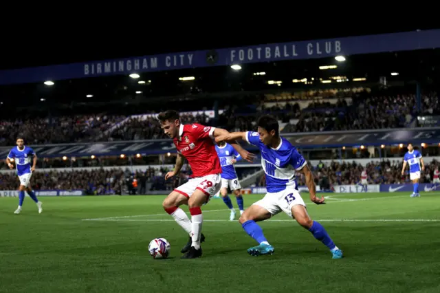 Action from Birmingham v Wrexham