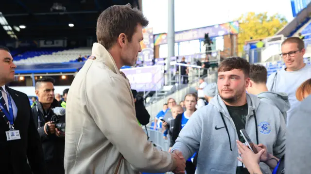 Tom Brady greets fans