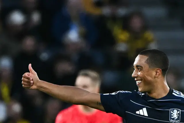 Youri Tielemans celebrates