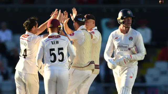 Keaton Jennings is dismissed for the second time on day one