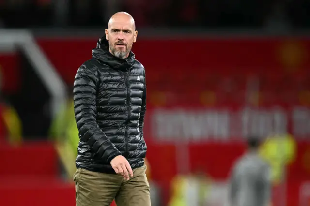 Erik ten Hag leaves the pitch