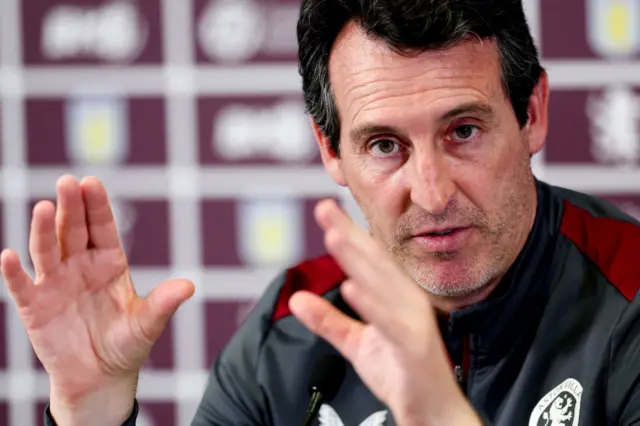 Aston Villa manager Unai Emery