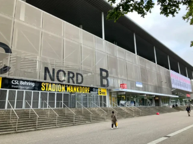 Outside Young Boys stadium