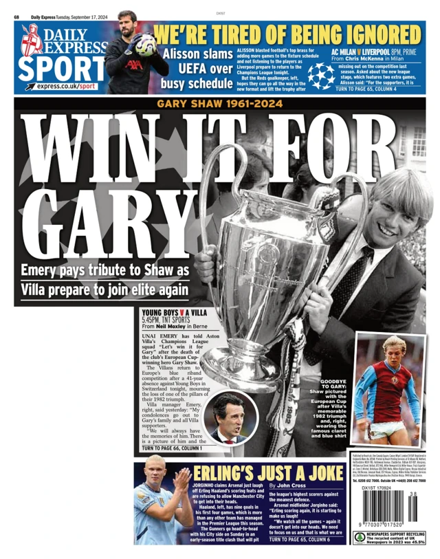 Express back page