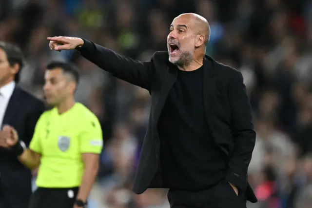 Guardiola directs his side