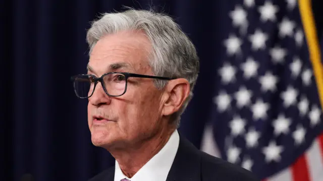 Federal Reserve Board Chairman Jerome Powell holds a press conference following a two-day meeting of the Federal Open Market Committee on interest rate policy in Washington, U.S.