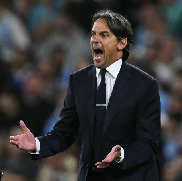 Inzaghi shouts in frustration