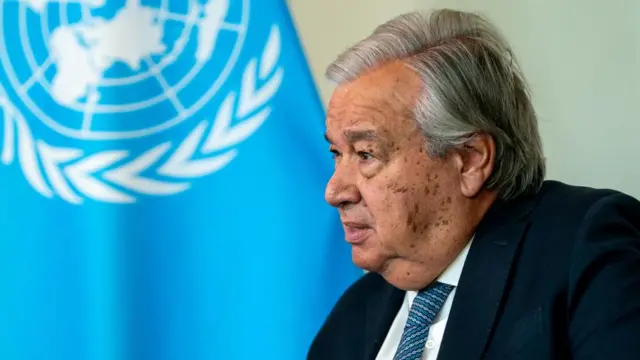 A file photo of UN Secretary General Antonio Guterres