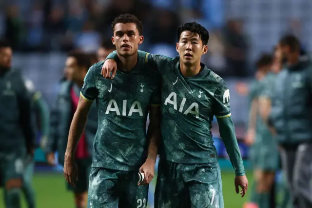 Tottenham's Brennan Johnson and Son Heung-min